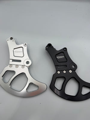 MotoParts chrome and black LBX Pro brake brackets